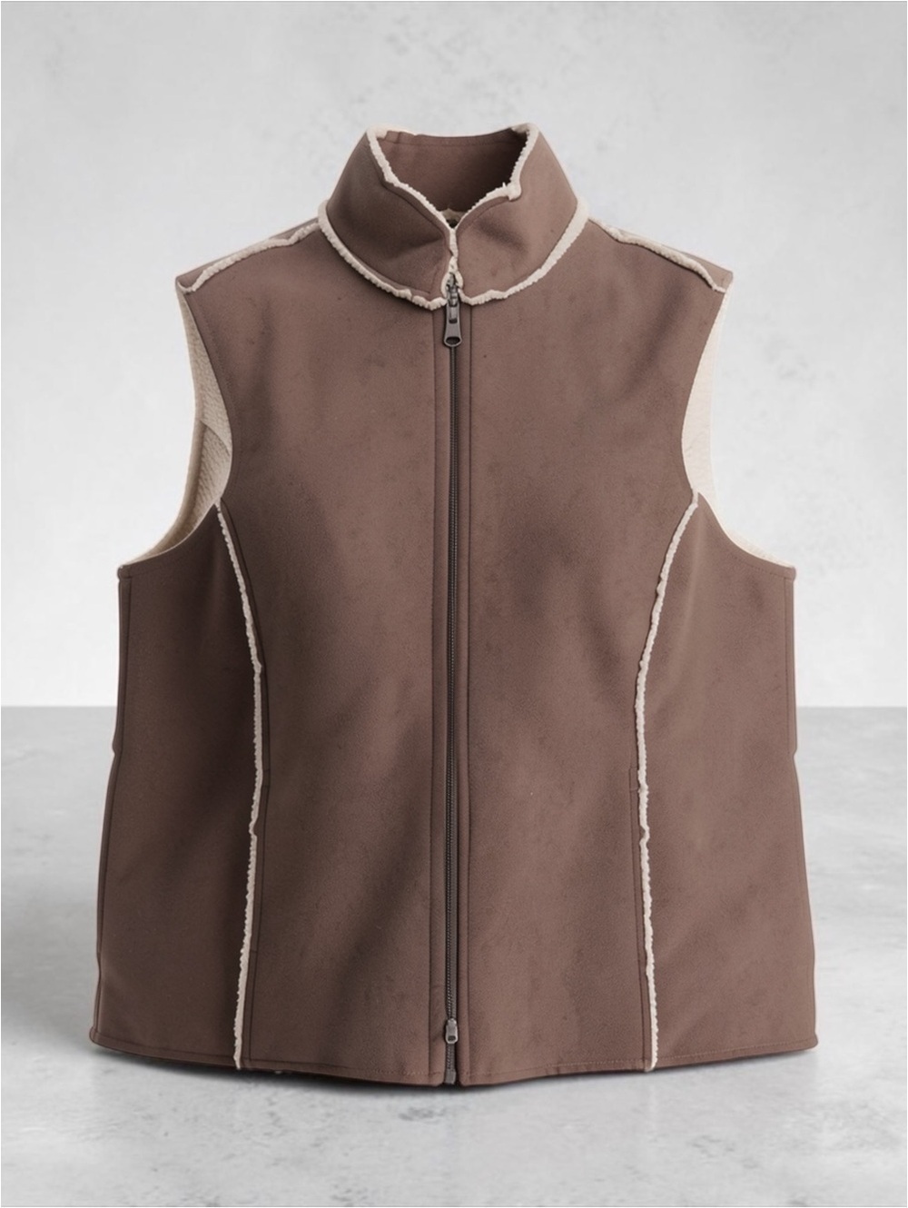 True Grit Taupe Sherpa-Lined Vest Made in the USA [COPY] [COPY]